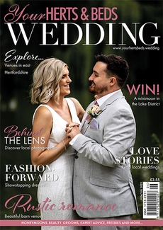 Cover of the June/July 2022 issue of Your Herts & Beds Wedding magazine