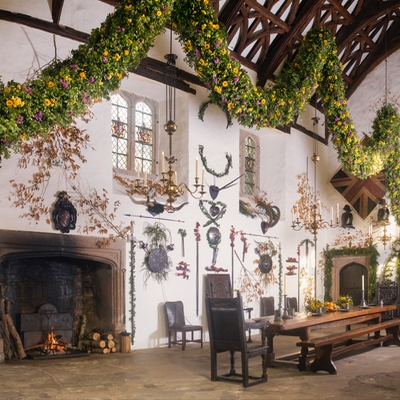 National Trust's Cotehele in Cornwall unveils Christmas garland to celebrate 65th anniversary