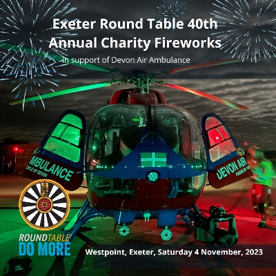 Exeter Round Table’s annual firework extravaganza returns for its 40th anniversary