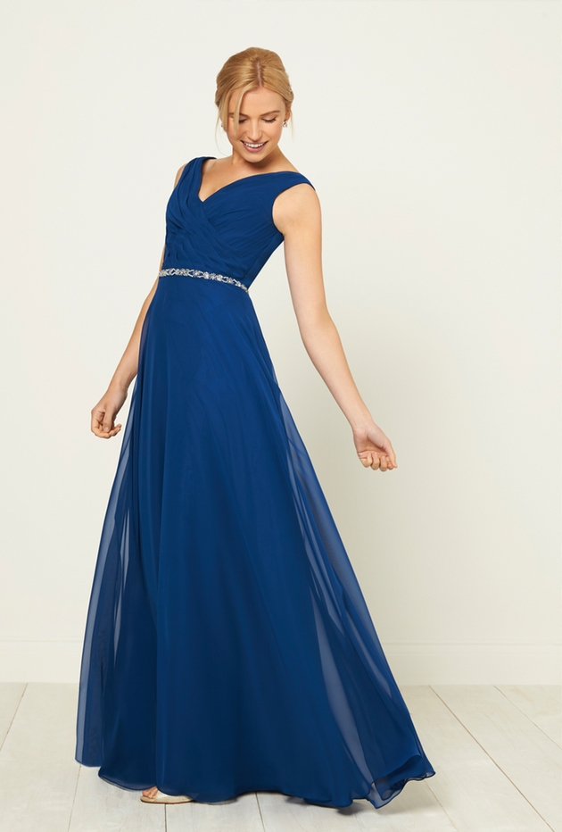 Frocks & Frills in Falmouth, Cornwall offer this blue bridesmaids dress