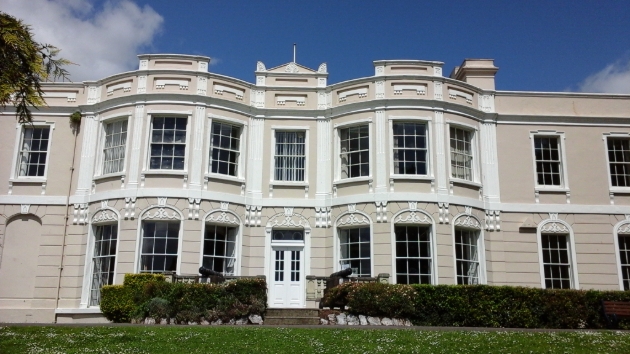 front of house white and cream facade 