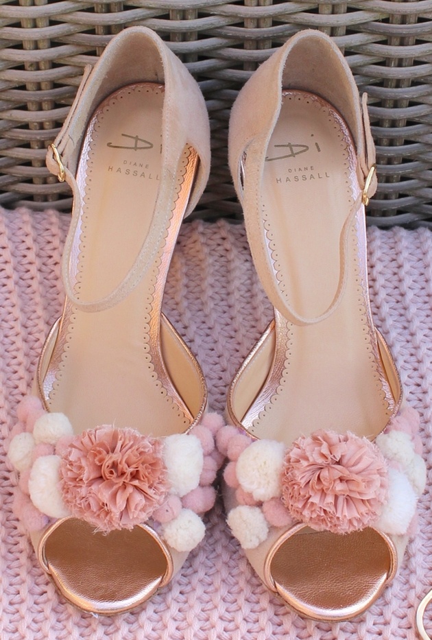 Bridal shoe designer Diane Hassall unveils new pom pom style and new lace collars