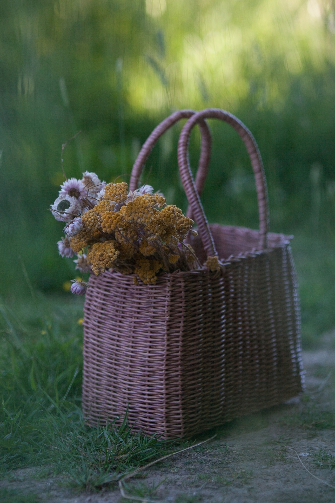 Vintage flower basket