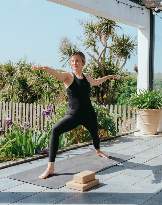 Yoga at Cornish hotel and spa Bedruthan that has partnered with Oyogo to launch wellness retreats