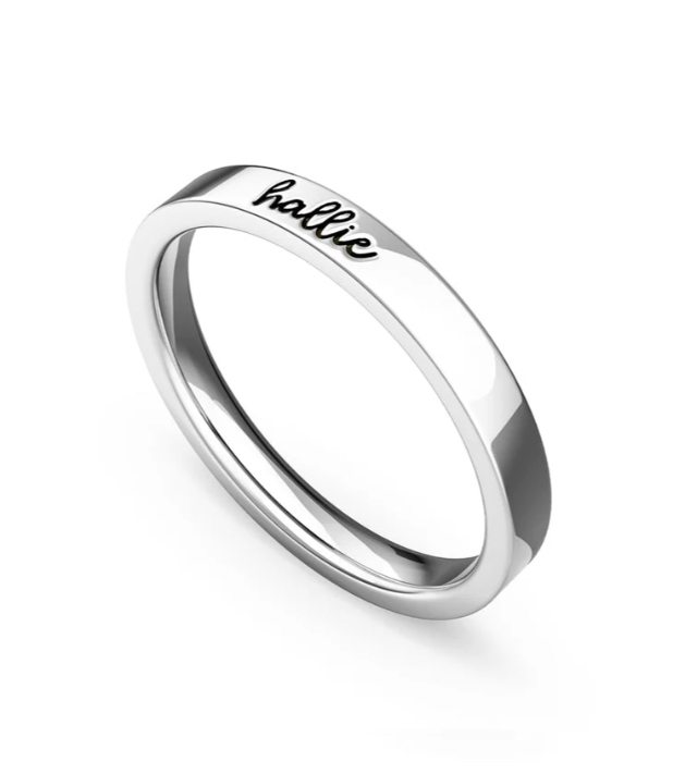 Abbott Lyon sterling silver ring with initials