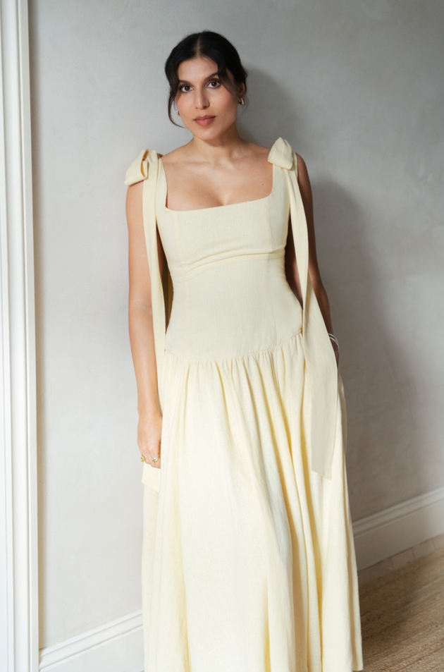 Yellow drop waist dress from Monsoon by The India Edit collection