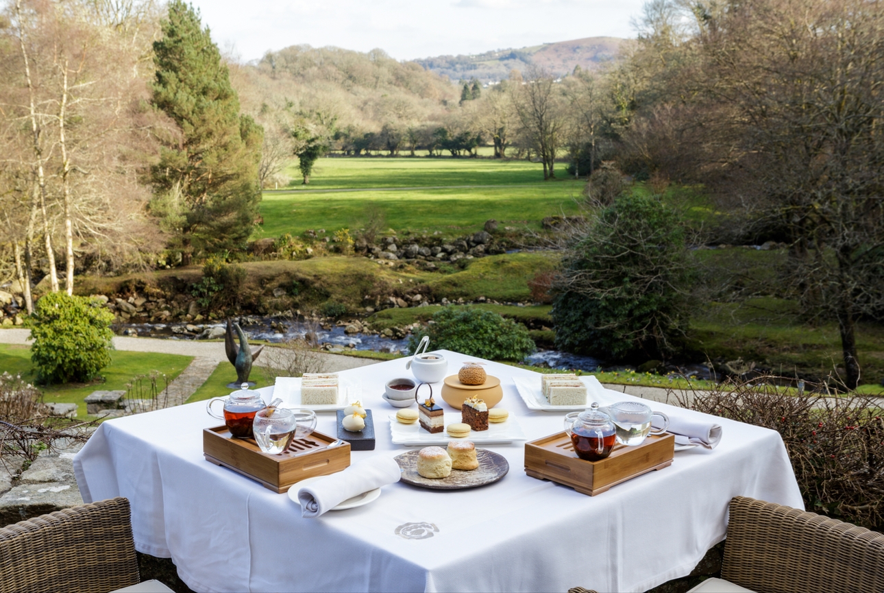 The grounds at Devon's Gidleigh Park hotel