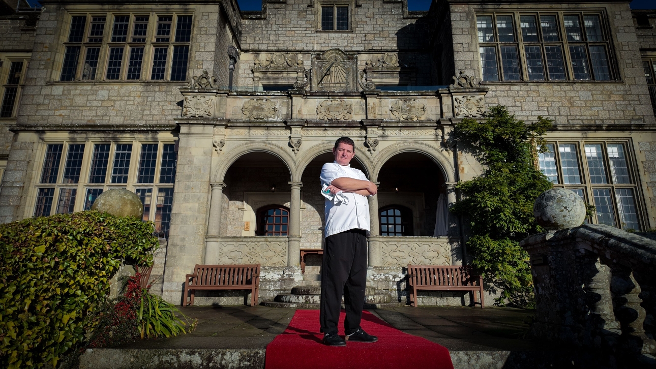 Executive head cheff Mark Budd outside Bovey Castle