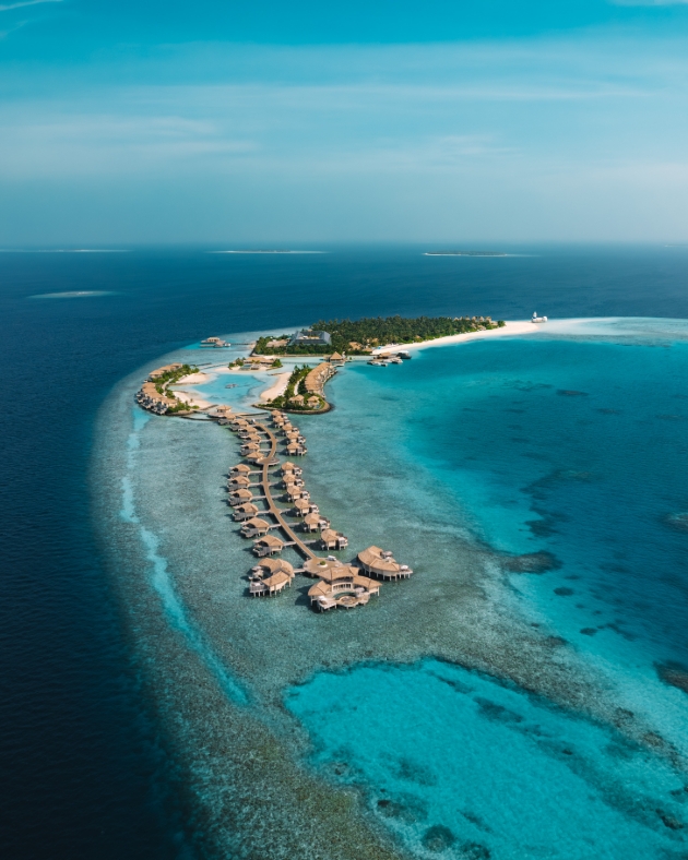aerial view of maldives